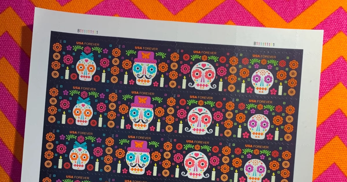 A Colorful Series of Sugar Skulls Appear on New USPS Stamps Designed by Luis Fitch